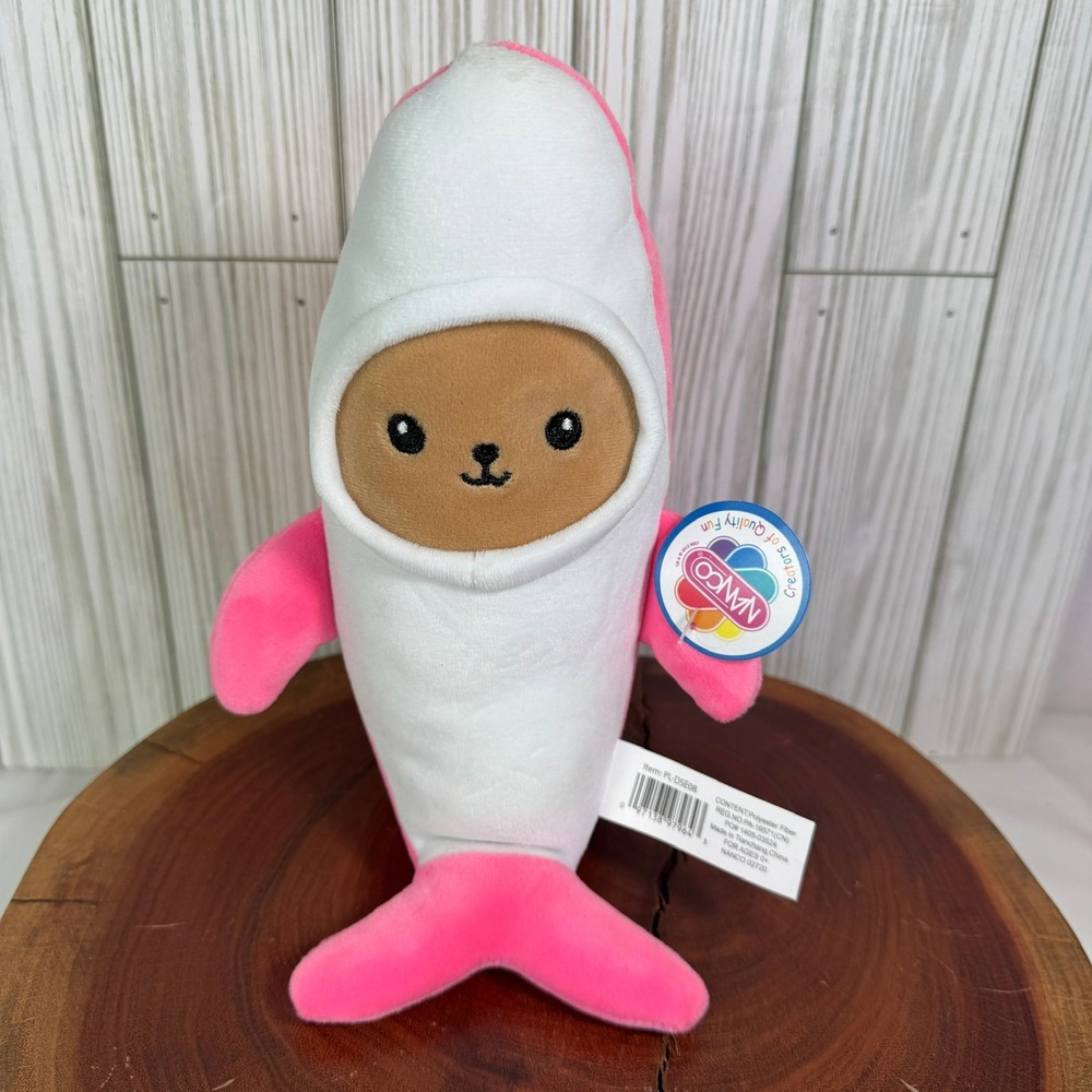 Nanco Pink Dolphin Bear Costume Plush Stuffed Animal Toy PL-DSE08 9 Inch